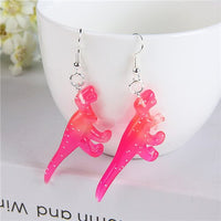 1Pair  Woman Drop Earrings Flatback Resin Dinosaur Charms  Girls  Birthday Gifts Teens Jewelry