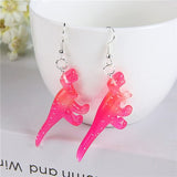1Pair  Woman Drop Earrings Flatback Resin Dinosaur Charms  Girls  Birthday Gifts Teens Jewelry