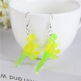 1Pair  Woman Drop Earrings Flatback Resin Dinosaur Charms  Girls  Birthday Gifts Teens Jewelry
