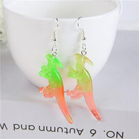 1Pair  Woman Drop Earrings Flatback Resin Dinosaur Charms  Girls  Birthday Gifts Teens Jewelry