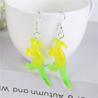 1Pair  Woman Drop Earrings Flatback Resin Dinosaur Charms  Girls  Birthday Gifts Teens Jewelry
