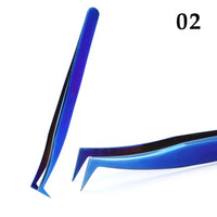 Stainless Steel Eyelashes Tweezers Professional For Lashes Extension Gold Decor Anti-static Eyebrow Tweezers Eyelash Extension