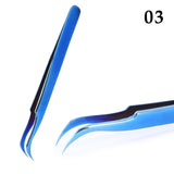 Stainless Steel Eyelashes Tweezers Professional For Lashes Extension Gold Decor Anti-static Eyebrow Tweezers Eyelash Extension