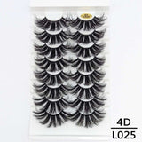 5/8/10Pairs 25mm 3D Mink Lashes Dramatic False Eyelashes  Wispy Fake Eyelash Extension Volume Faux Cils Handmade Eye Makeup