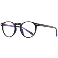 CRIXALIS Vintage Blue Light Blocking Glasses Women Round Flexible Optics Reading Frame Computer Gaming Eyewear Men UV400
