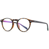 CRIXALIS Vintage Blue Light Blocking Glasses Women Round Flexible Optics Reading Frame Computer Gaming Eyewear Men UV400