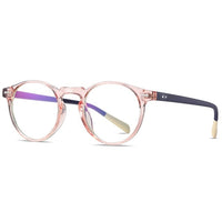 CRIXALIS Vintage Blue Light Blocking Glasses Women Round Flexible Optics Reading Frame Computer Gaming Eyewear Men UV400