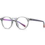 CRIXALIS Vintage Blue Light Blocking Glasses Women Round Flexible Optics Reading Frame Computer Gaming Eyewear Men UV400