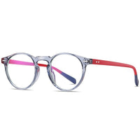 CRIXALIS Vintage Blue Light Blocking Glasses Women Round Flexible Optics Reading Frame Computer Gaming Eyewear Men UV400