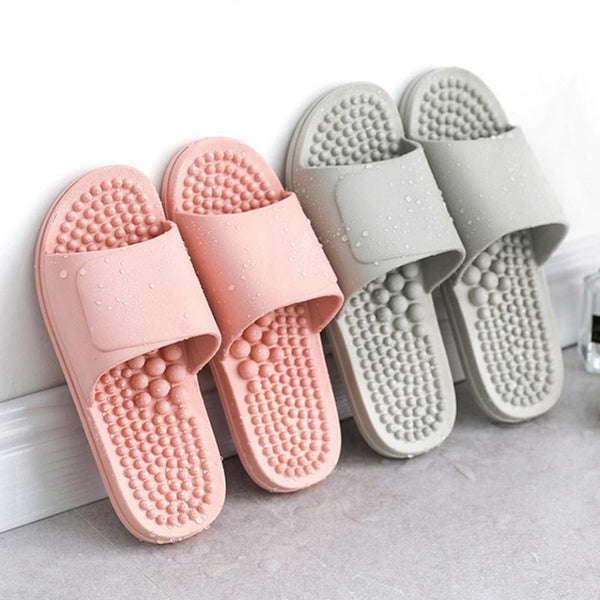 Women Indoor Slippers Soft PVC 2021 Summer Shoes Woman Men Home Slides Anti-slip Female Lovers Massage Bathroom Slipper SH01152