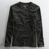 6007 Men Spring Autumn Fashion Brand Japan Style Vintage Slim Fit Cotton Long Sleeve T-shirts Male Casual Tees Pullover Tshirts