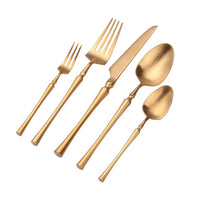 2019 New Gold Cutlery Knives Sets Spoons Forks and Knives 304 Stainless Steel Western Kitchen Food Tableware Dinner Set
