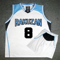 Anime Kuroko no Basket Basuke Cosplay Rakuzan School Uniform Akashi Seijuro Basketball Jersey Sportswear T-shirt Costume Set