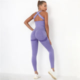 2 Pcs Sets Yoga Suit Tummy Control Sports Suits High Stretch Yoga Leggings Sets Fitness Sports Shirt Sets Training Sets Gym Wear
