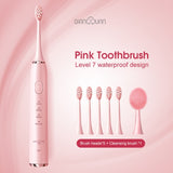Electric Toothbrush Ultrasonic Brush IPX7 Waterproof USB Charger 4 Modes Recharge Sterilization Sonic Toothbrush