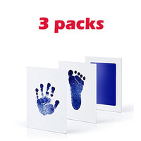 3 Packs Baby Care Non-Toxic Baby Handprint Imprint Kit Baby Souvenirs Casting Newborn Footprint Ink Pad Infant Clay Toy Gifts
