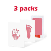 3 Packs Baby Care Non-Toxic Baby Handprint Imprint Kit Baby Souvenirs Casting Newborn Footprint Ink Pad Infant Clay Toy Gifts
