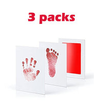 3 Packs Baby Care Non-Toxic Baby Handprint Imprint Kit Baby Souvenirs Casting Newborn Footprint Ink Pad Infant Clay Toy Gifts