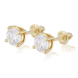TOPGRILLZ D color VVS1 Moissanite Earring 3mm/4mm/5mm/6.5mm Moissanite Hip Hop Boutique Jewelry For Gift Send A Pair Of Ear Caps