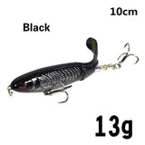 1PCS Whopper Plopper 10cm/13g Topwater Fishing Lure Artificial Hard Bait Plopper Soft Rotating Tail Fishing Tackle Fishing Bait