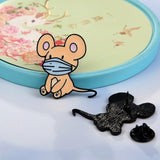Animal brooch, cute dog dripping oil badge, bag decoration pin, creative bunny hundred matching accessories