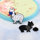 Animal brooch, cute dog dripping oil badge, bag decoration pin, creative bunny hundred matching accessories