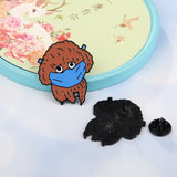 Animal brooch, cute dog dripping oil badge, bag decoration pin, creative bunny hundred matching accessories