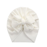 Solid Ribbed Bunny Knot Turban Hats for Baby Boys Girls Beanies Striped Thin Elastic Caps Bonnet Newborn Toddler 0-4T Headwraps
