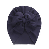 Solid Ribbed Bunny Knot Turban Hats for Baby Boys Girls Beanies Striped Thin Elastic Caps Bonnet Newborn Toddler 0-4T Headwraps