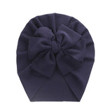 Solid Ribbed Bunny Knot Turban Hats for Baby Boys Girls Beanies Striped Thin Elastic Caps Bonnet Newborn Toddler 0-4T Headwraps
