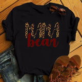 Maycaur Fashion Leopard Print Love T-shirts Mouse Female Shirt Casual White Women Tshirts Harajuku T Shirt Femme Tops Tees