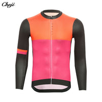 CHEJI Men&#39;s Cycling Jersey Long Sleeve Pro team Cycling Clothing Quick-drying Cycling Shirt Top