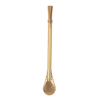 Spoon Tea Filter Yerba Mate Tea Straws Stainless Steel Drinking Straw Bombilla Gourd Reusable Tea Tools Washable Bar Accessories