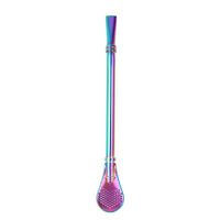 Spoon Tea Filter Yerba Mate Tea Straws Stainless Steel Drinking Straw Bombilla Gourd Reusable Tea Tools Washable Bar Accessories