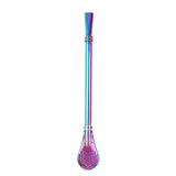 Spoon Tea Filter Yerba Mate Tea Straws Stainless Steel Drinking Straw Bombilla Gourd Reusable Tea Tools Washable Bar Accessories