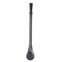Spoon Tea Filter Yerba Mate Tea Straws Stainless Steel Drinking Straw Bombilla Gourd Reusable Tea Tools Washable Bar Accessories