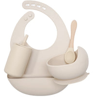 2021 Silicone Baby Feeding Newborn Accessories Waterproof Baby Bibs Bowl Eco-friendly Sippy Cup Spoon Portable Infant Tableware
