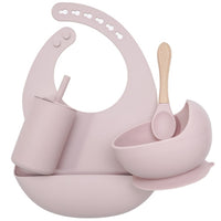 2021 Silicone Baby Feeding Newborn Accessories Waterproof Baby Bibs Bowl Eco-friendly Sippy Cup Spoon Portable Infant Tableware