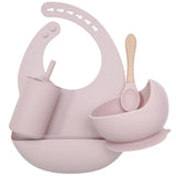 2021 Silicone Baby Feeding Newborn Accessories Waterproof Baby Bibs Bowl Eco-friendly Sippy Cup Spoon Portable Infant Tableware