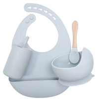 2021 Silicone Baby Feeding Newborn Accessories Waterproof Baby Bibs Bowl Eco-friendly Sippy Cup Spoon Portable Infant Tableware