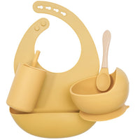 2021 Silicone Baby Feeding Newborn Accessories Waterproof Baby Bibs Bowl Eco-friendly Sippy Cup Spoon Portable Infant Tableware