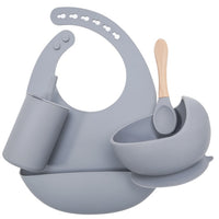 2021 Silicone Baby Feeding Newborn Accessories Waterproof Baby Bibs Bowl Eco-friendly Sippy Cup Spoon Portable Infant Tableware