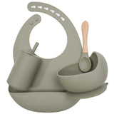 2021 Silicone Baby Feeding Newborn Accessories Waterproof Baby Bibs Bowl Eco-friendly Sippy Cup Spoon Portable Infant Tableware