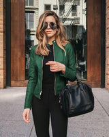 Autumn Jacket Women Coat Jacket PU Leather Fashion Short Coat Thin Female Jacket Coat Outwear 2020