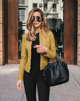 Autumn Jacket Women Coat Jacket PU Leather Fashion Short Coat Thin Female Jacket Coat Outwear 2020