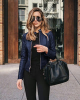 Autumn Jacket Women Coat Jacket PU Leather Fashion Short Coat Thin Female Jacket Coat Outwear 2020
