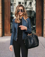 Autumn Jacket Women Coat Jacket PU Leather Fashion Short Coat Thin Female Jacket Coat Outwear 2020