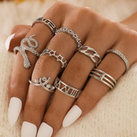 4pcs/set Statement Ring Set Antique Tibetan Silver Gypsy Boho Knuckle Rings For Women Retro Vintage Turkish Jewelry aneis anillo