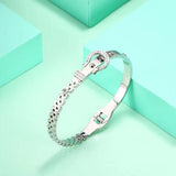 OUFEI Stainless Steel Bracelet For Woman Rose Gold Cuff Bracelet 2020 Fashion Jewelry Accessories Simplicity Belt Bracelet