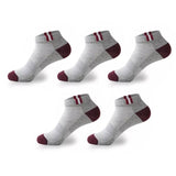 10 Pcs=5Pairs Classic Men Socks Summer Breathable Sports Cotton Short Socks Autumn Winter Male Deodorant Socks EU 39-43 Meias